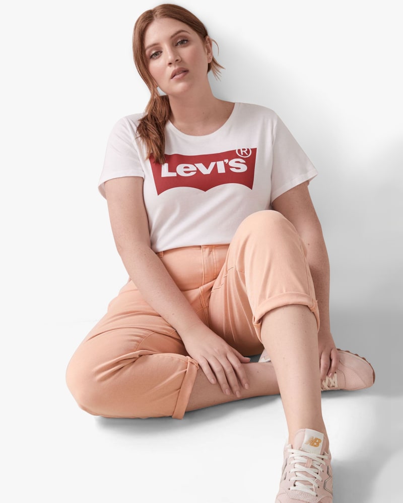 Plus size model wearing Jessie Cropped Jeans by Addition Elle | Dia&Co | dia_product_style_image_id:141058